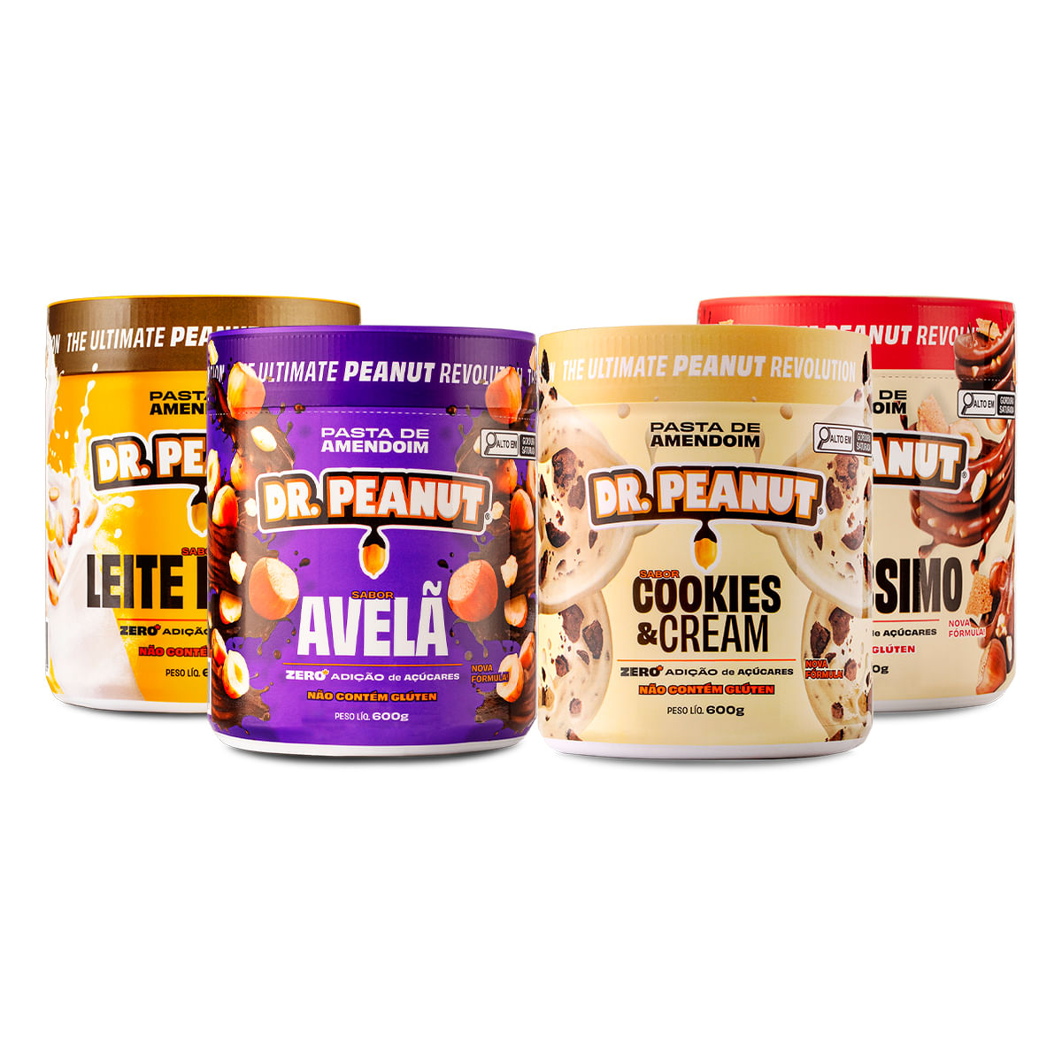 Combo Dream Team - 4 pastas de 600g | Dr Peanut | Dr. Peanut