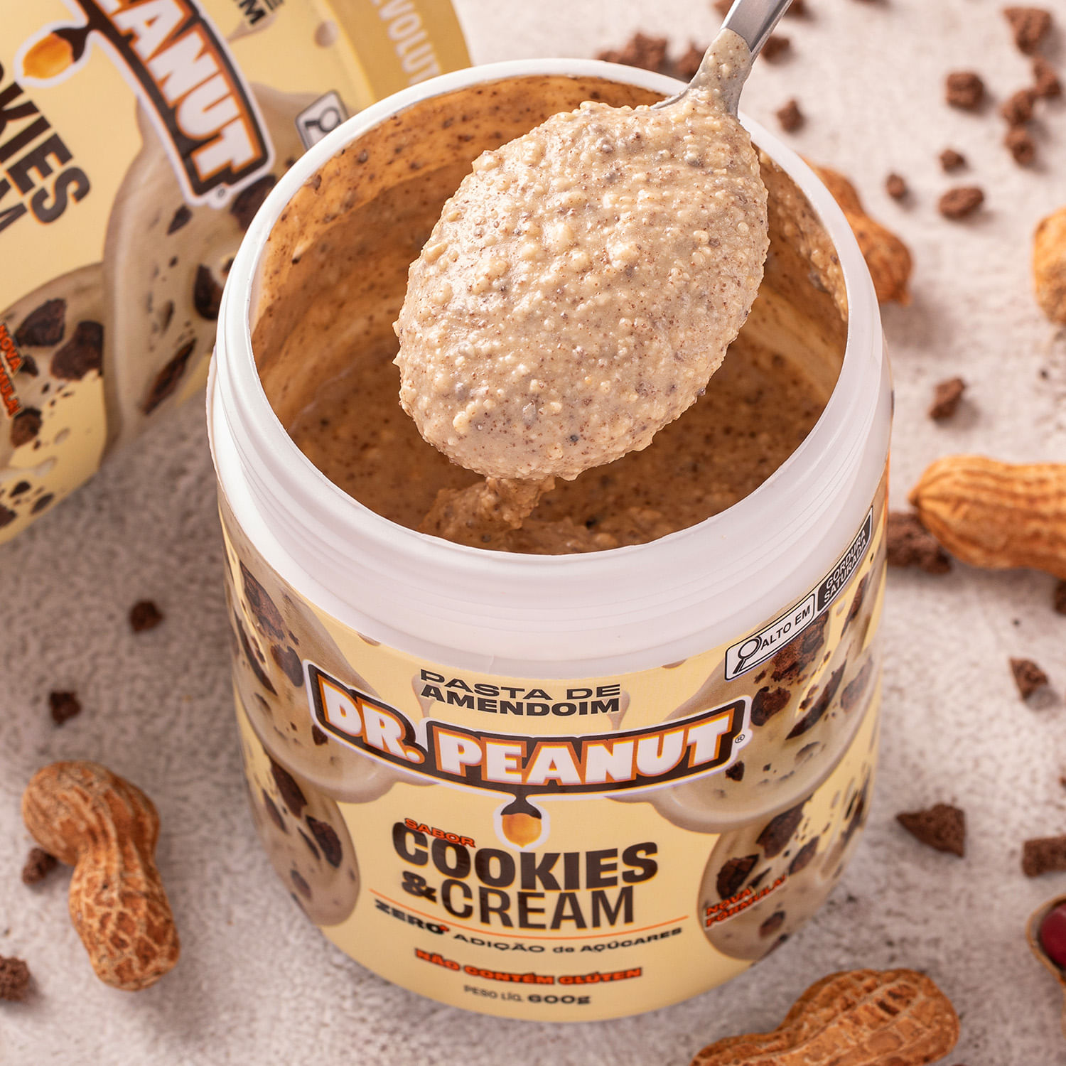 Combo Dream Team - 4 pastas de 600g sabor Avelã, Cookies & Cream